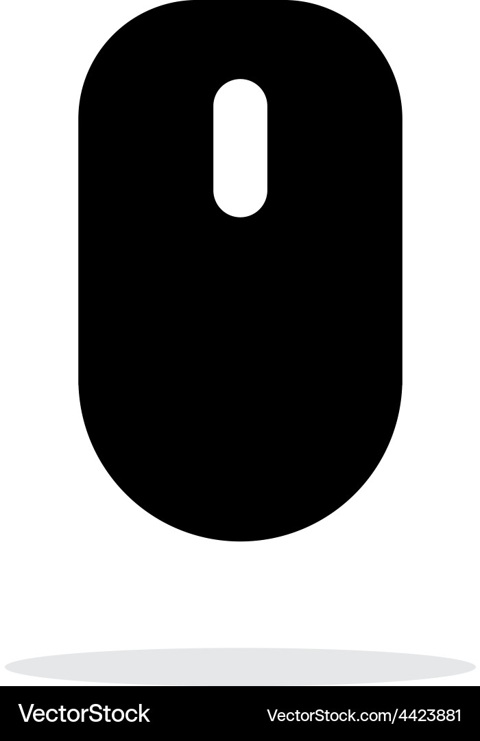 Mouse with scroll icon on white background vector image