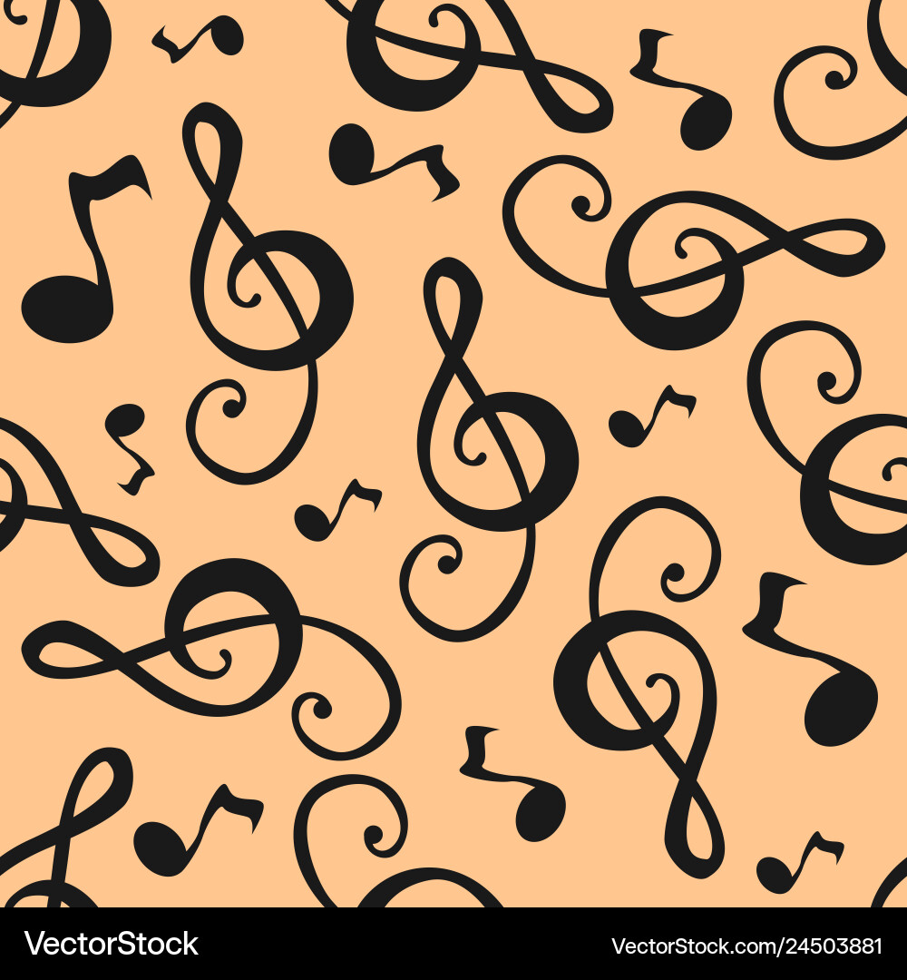 Music notes pattern vector image