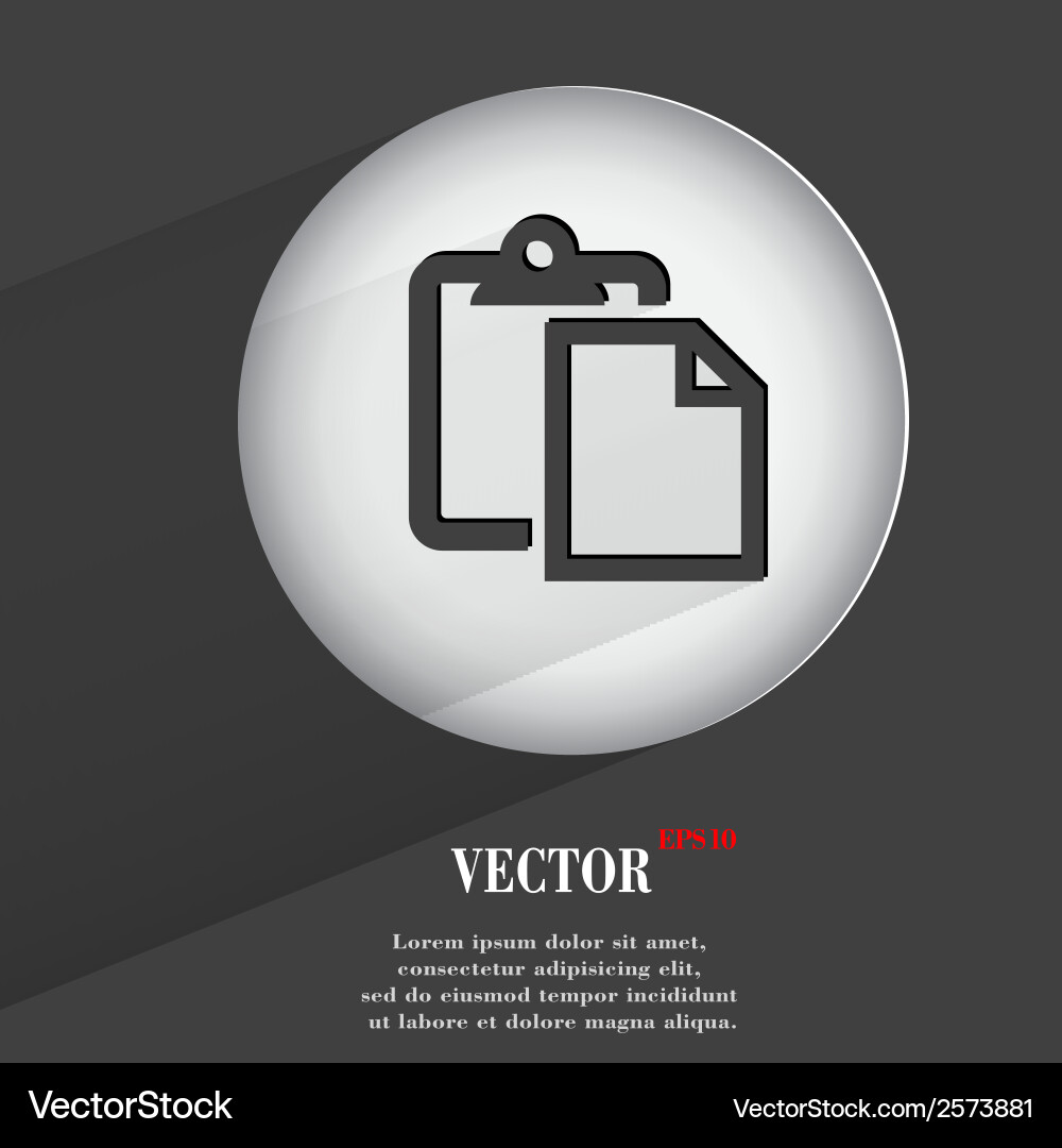 Paper flat modern web button with long shadow Vector Image
