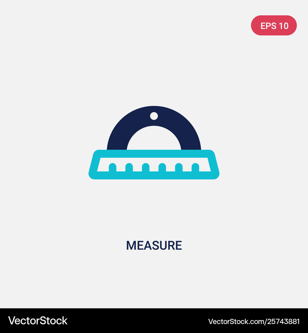 Two color measure icon from geometry concept Vector Image