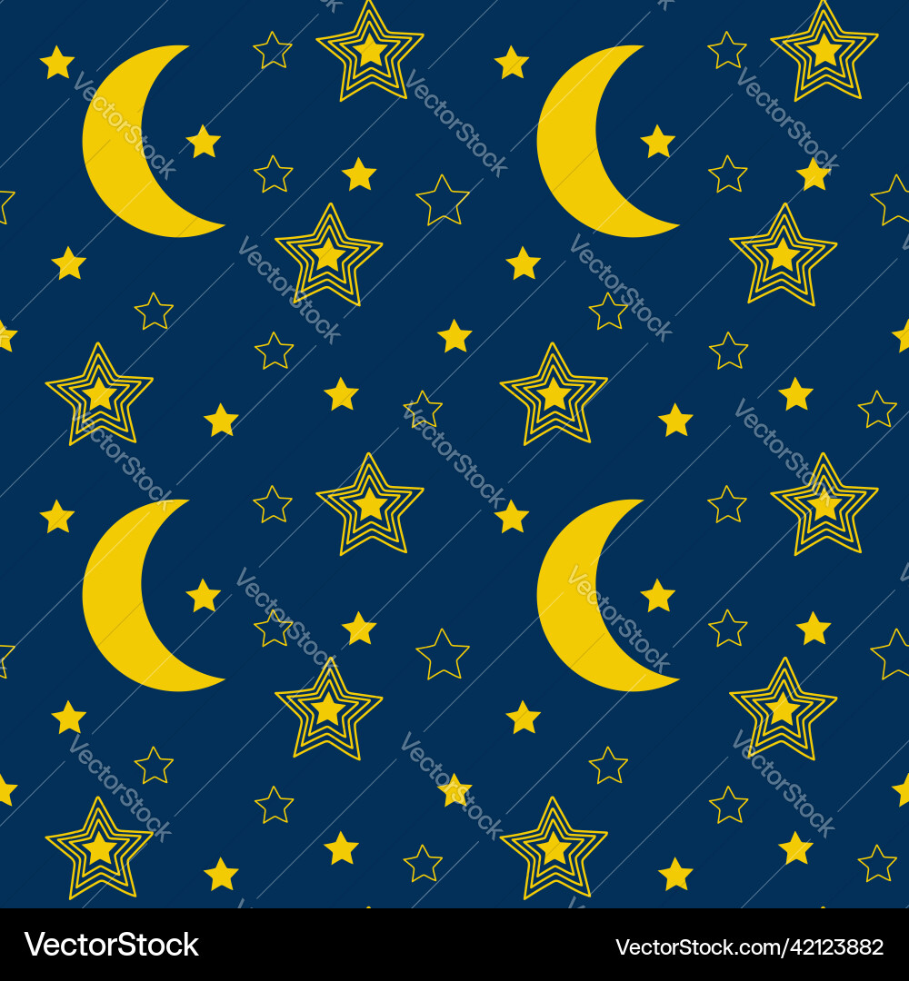 A set of seamless patterns with stars A set of seamless patterns with stars vector image