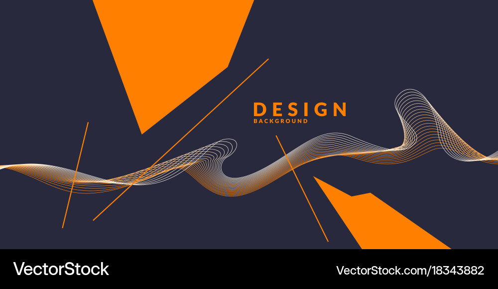 Abstract background with dynamic waves vector image