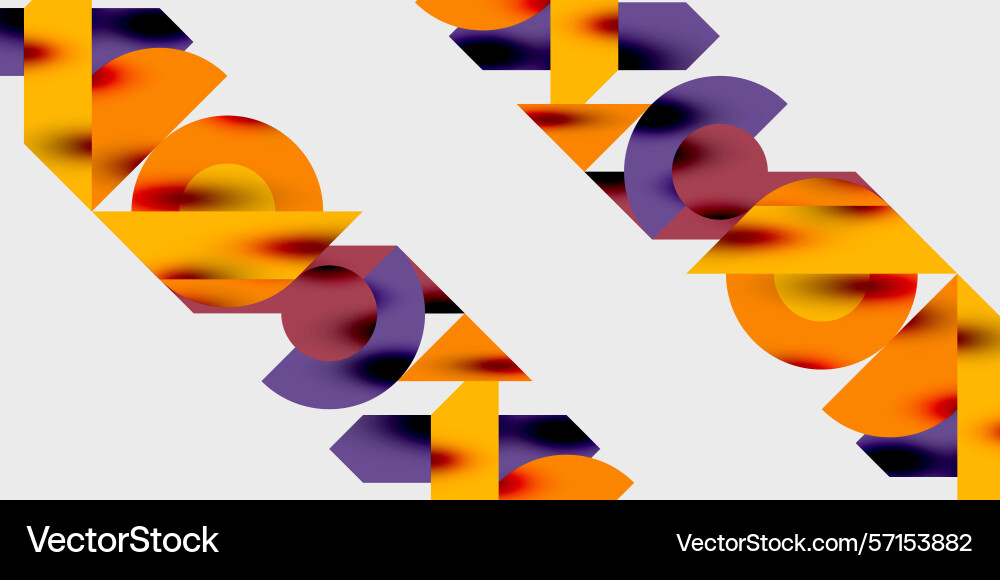 Abstract geometric shapes overlap creating Vector Image