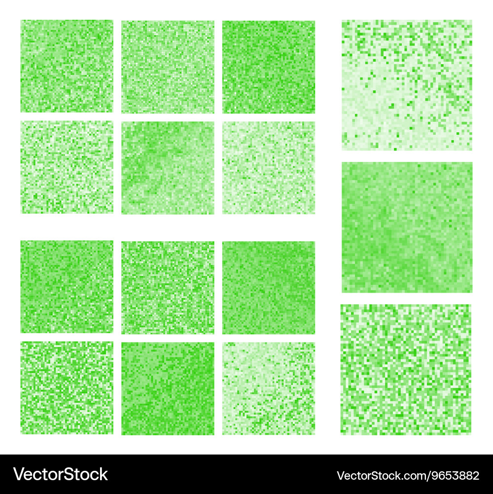 Abstract square pixel mosaic background set Vector Image
