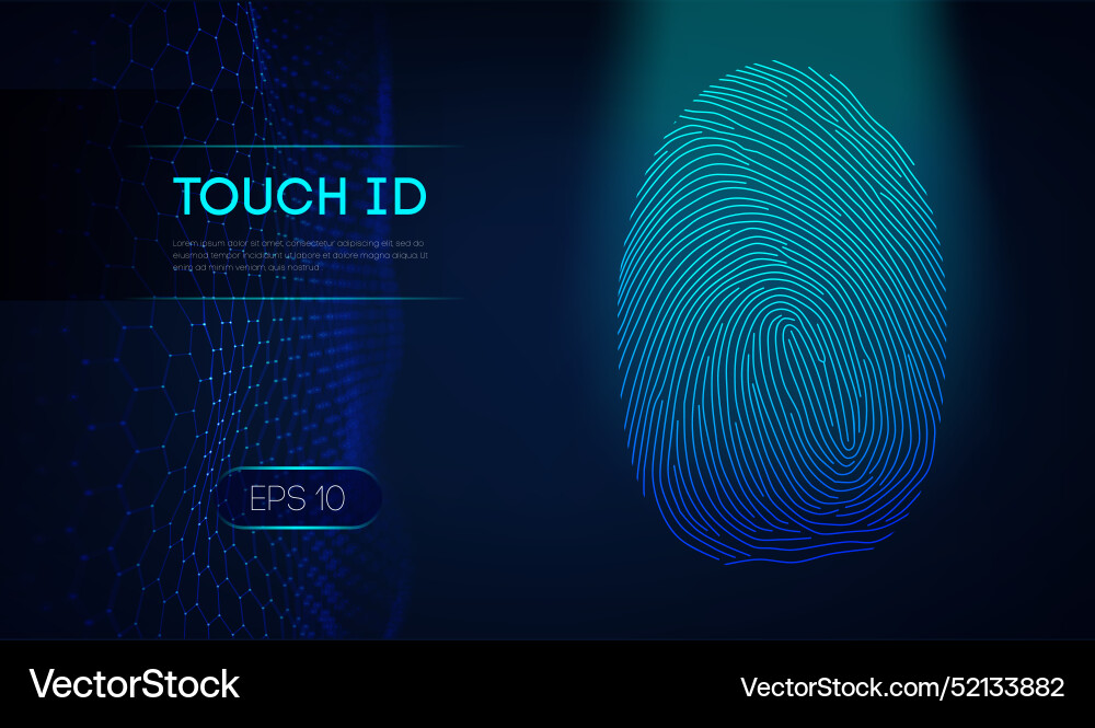 Biometric Authentication Technology Vector Image