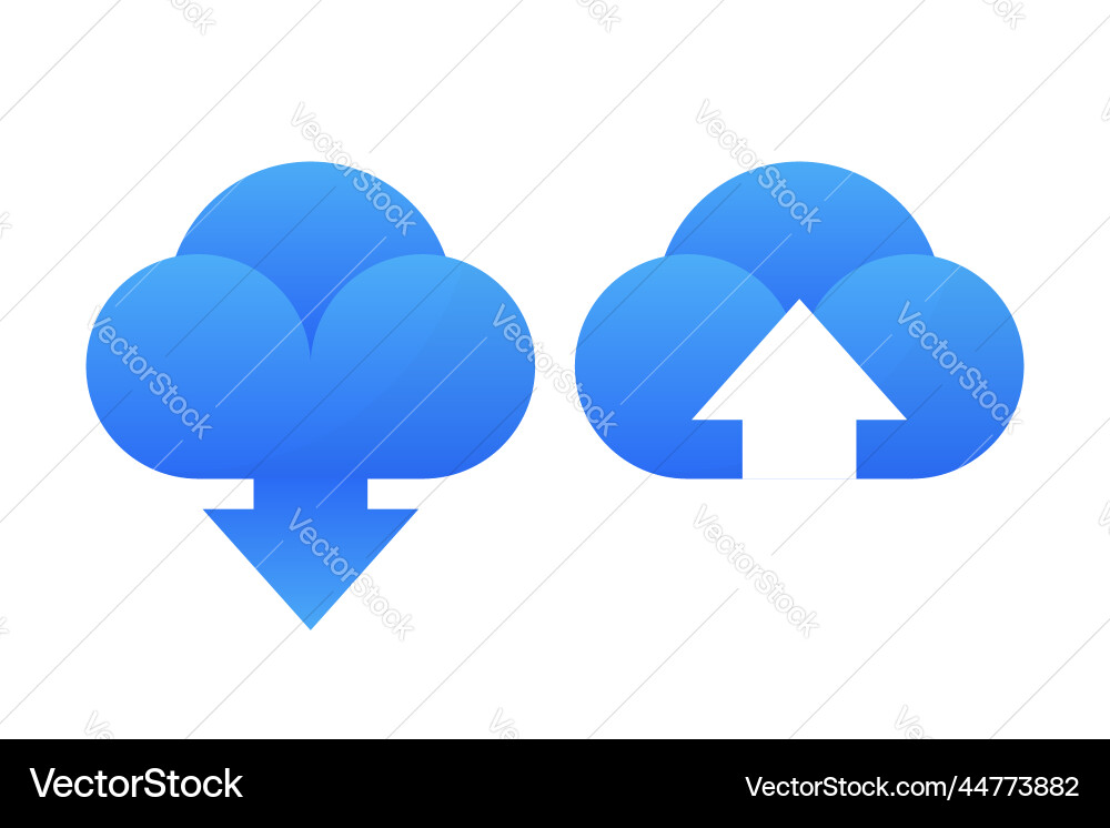 Cloud file downloads web loading and unloading Cloud file downloads web loading and unloading vector image