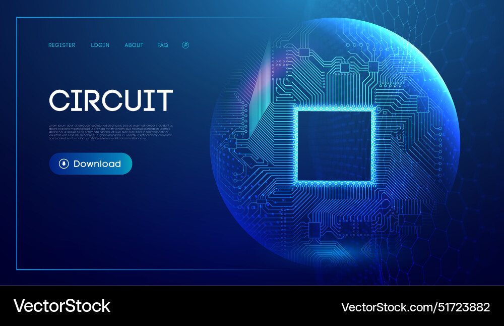 Digital circuit board Royalty Free Vector Image