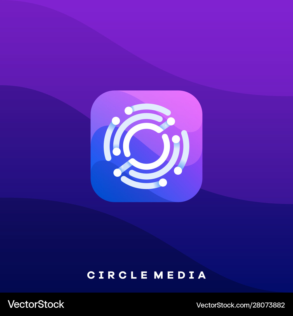 Digital media icon application template vector image