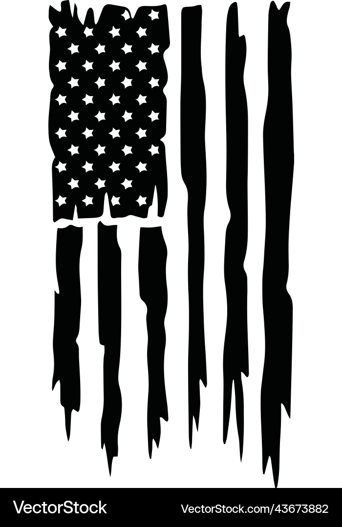 Distressed American Flag Vector Image