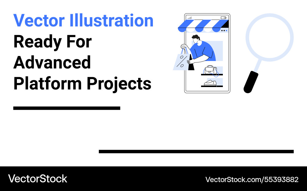 E-commerce platform with product selection Vector Image