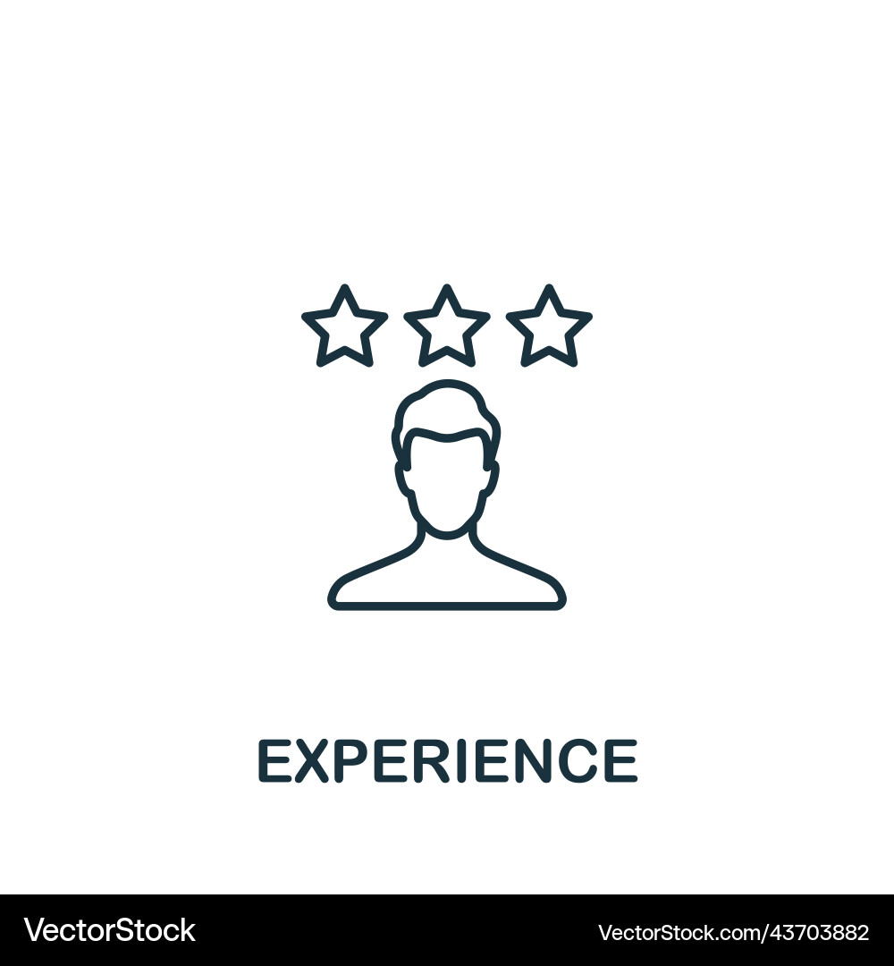 Experience icon line simple for templates Vector Image