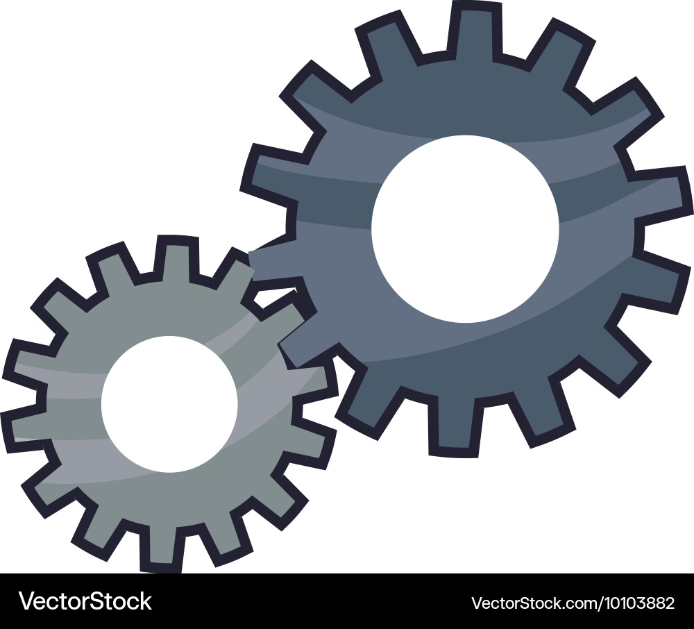 Gear cog circle machine part icon graphic Vector Image