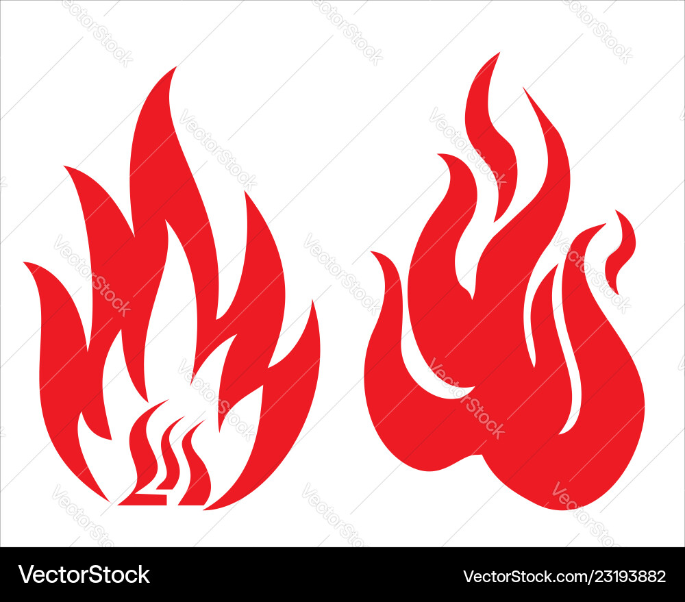 Intense Flame Vector Image