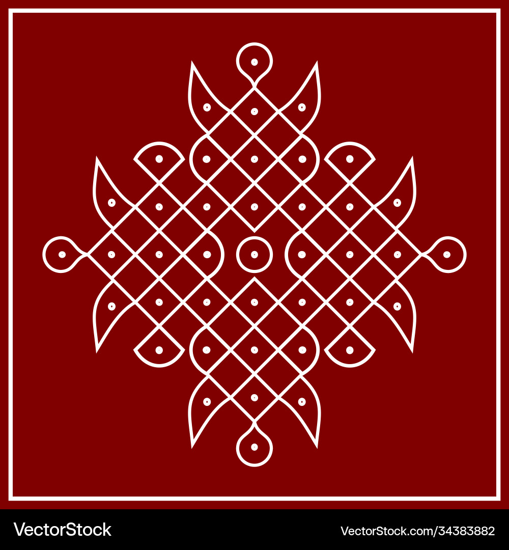 Intricate Rangoli Patterns vector image
