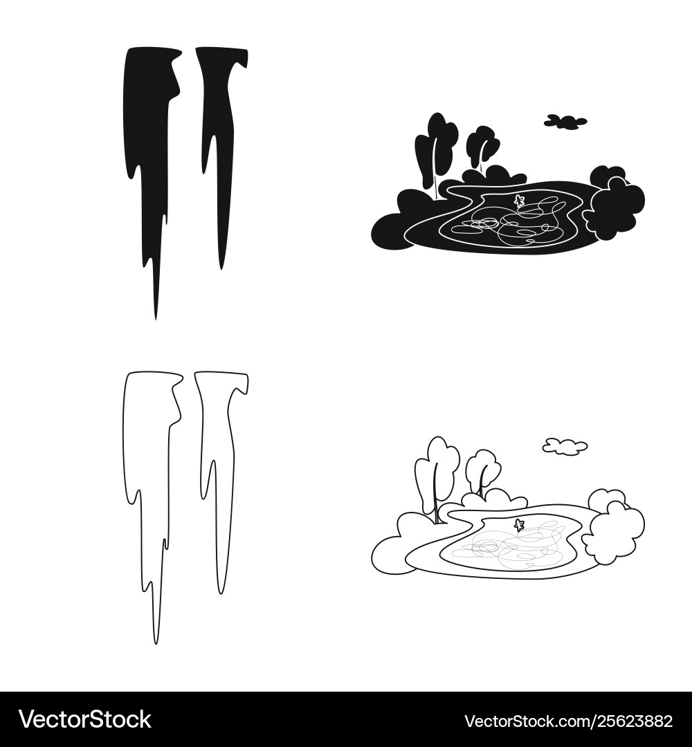 Isolated object texture and frozen symbol vector image