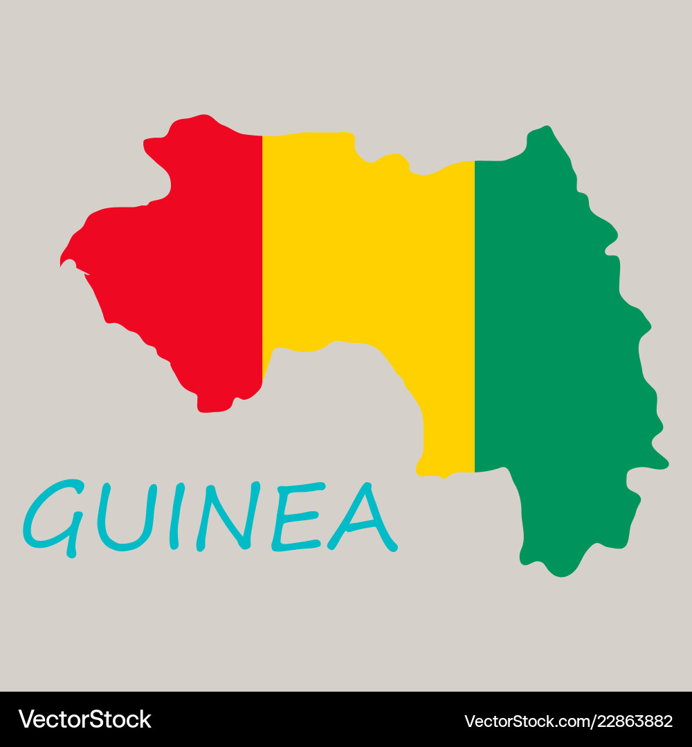 Landkarte von Guinea Landkarte von Guinea vektorbild