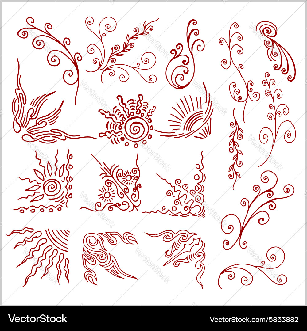 Ornate Doodle Elemente Vektorbild