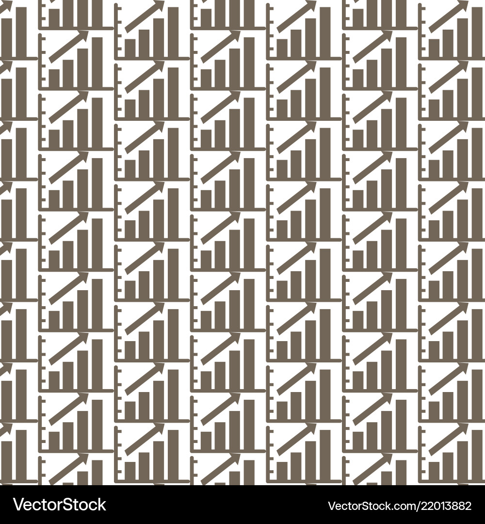 Pattern background business graph icon vector image