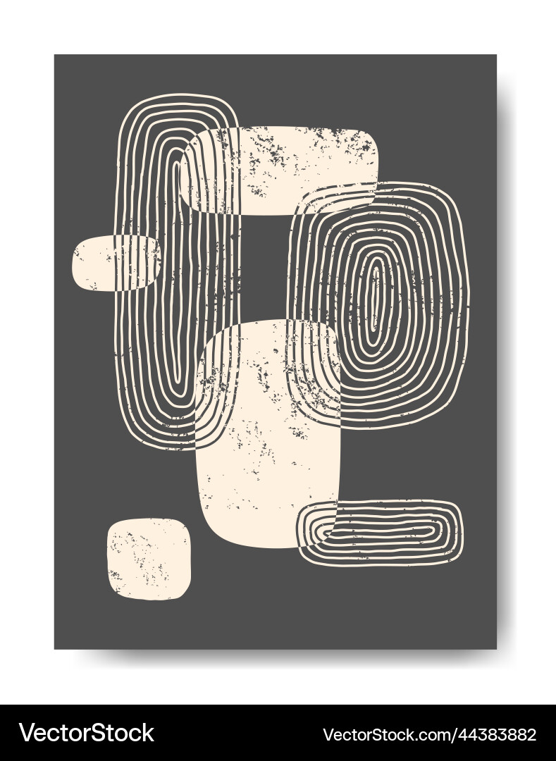Poster with abstract geometric patterns Poster with abstract geometric patterns vector image
