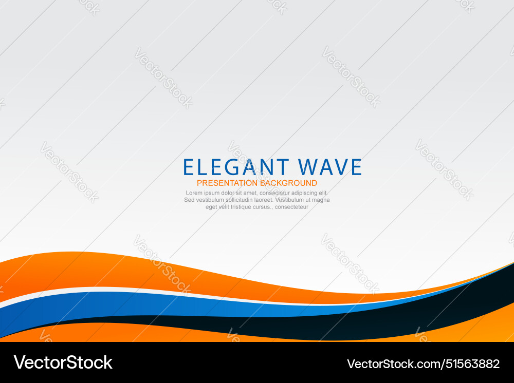 Presentation background with elegant wave design Presentation background with elegant wave design vector image