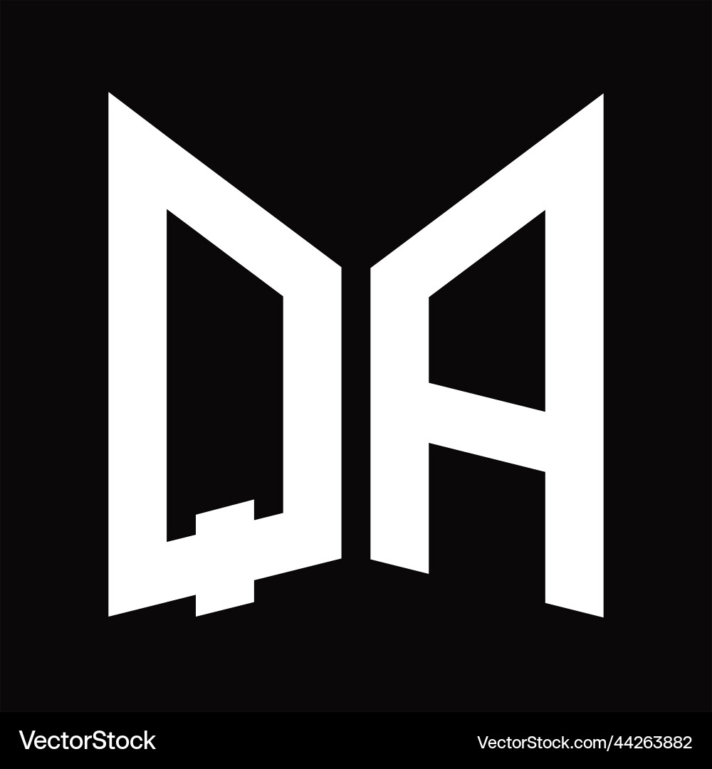 Qa logo monogram design template Qa logo monogram design template Vector Image