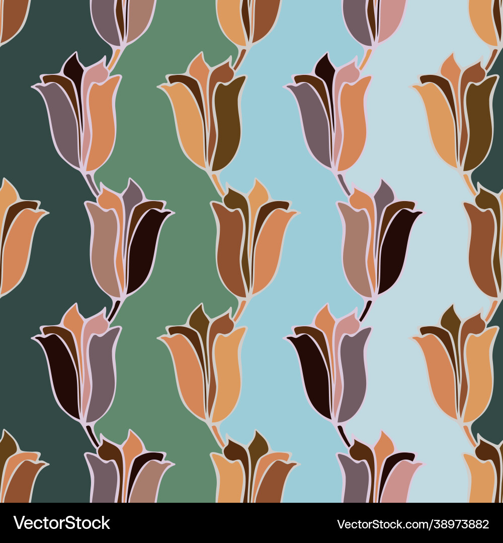 Seamless colorful design pattern botanical Seamless colorful design pattern botanical vector image
