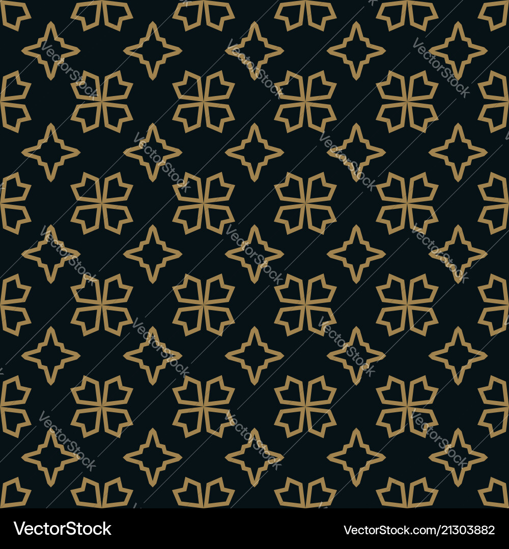 Seamless pattern of intersecting thin gold lines vector image