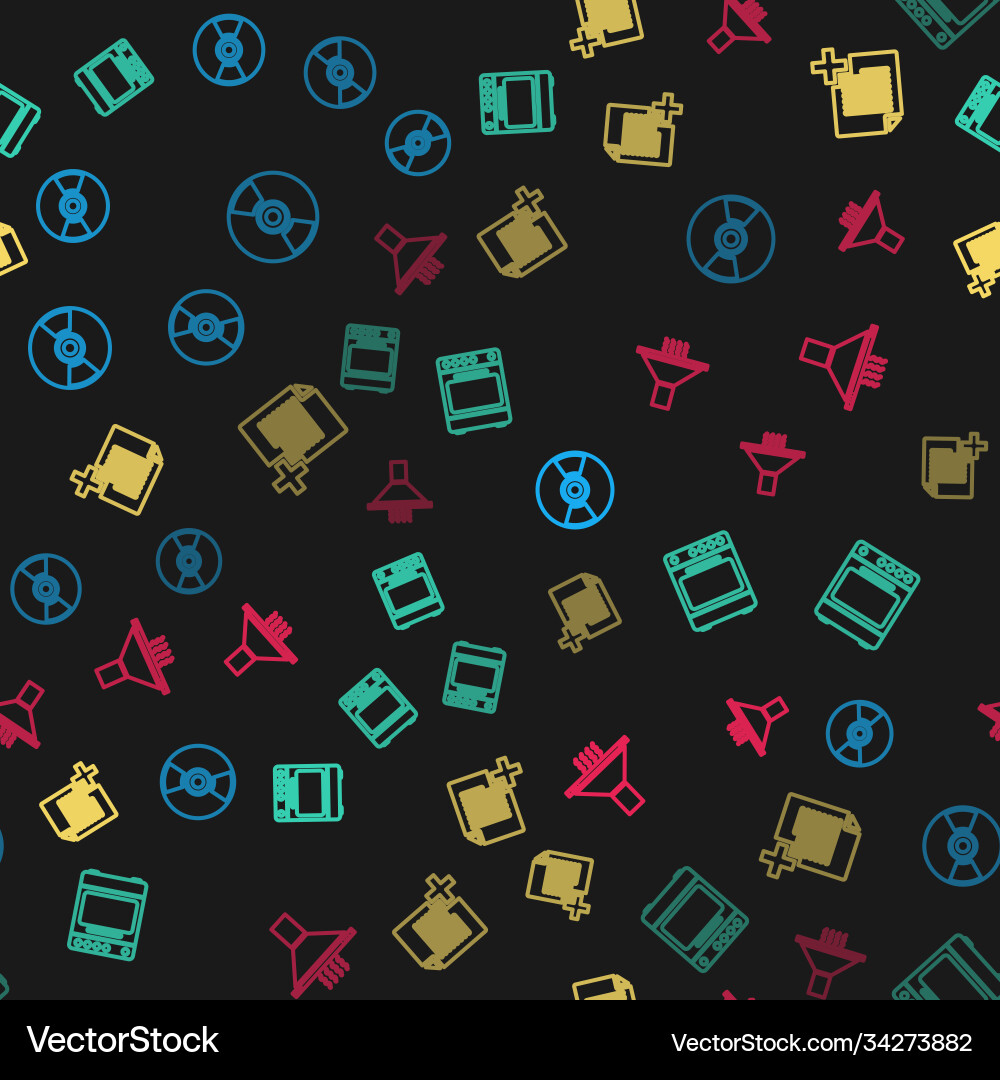 Set line cd or dvd disk oven add new file Set line cd or dvd disk oven add new file vector image