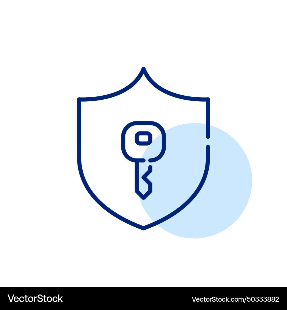 Shield and key secure browsing computer usage Shield and key secure browsing computer usage vector image