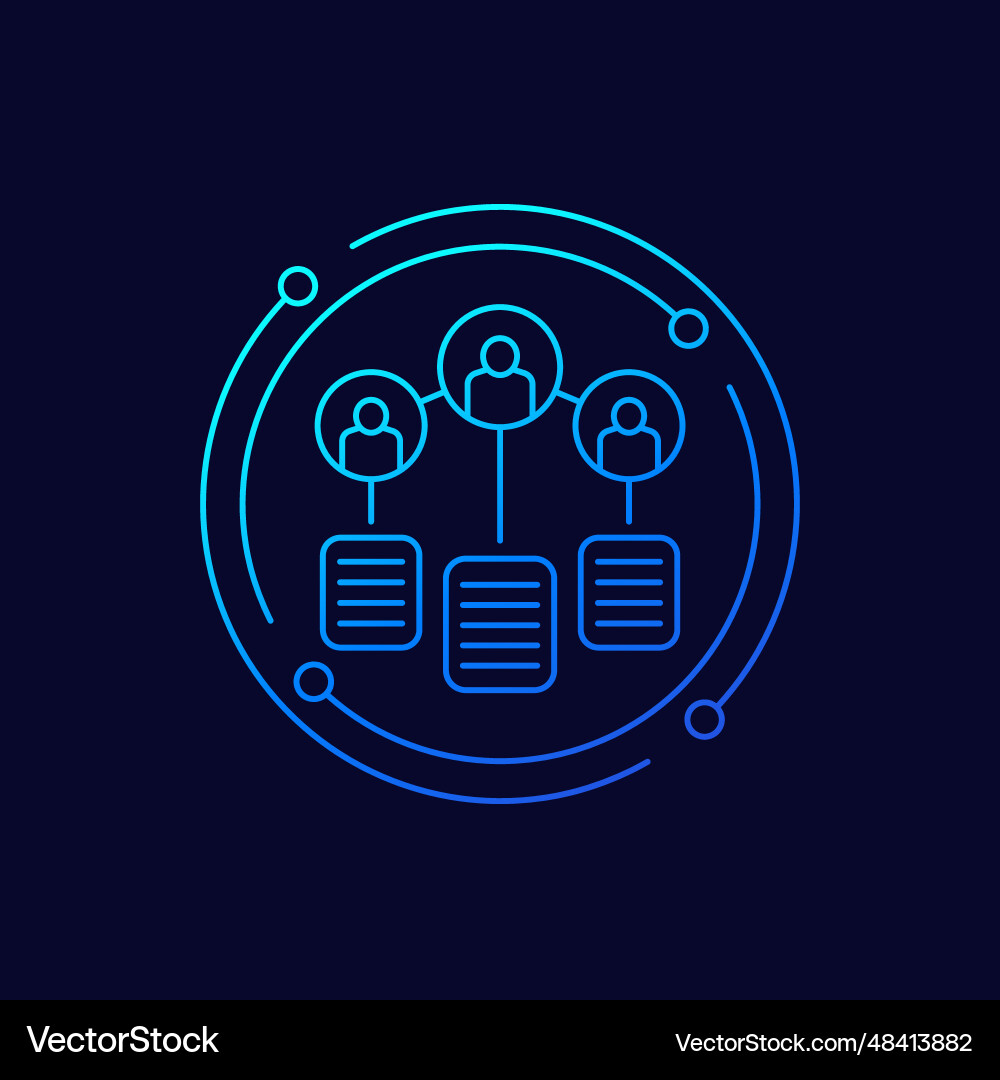 User base icon linear design vector image