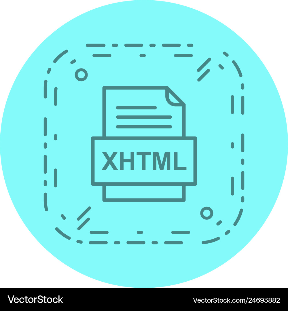Xhtml file document icon Vector Image