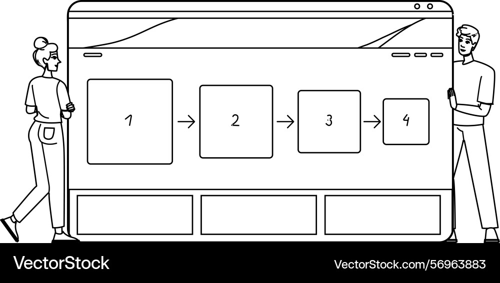 Alignment visual hierarchy website Alignment visual hierarchy website vector image