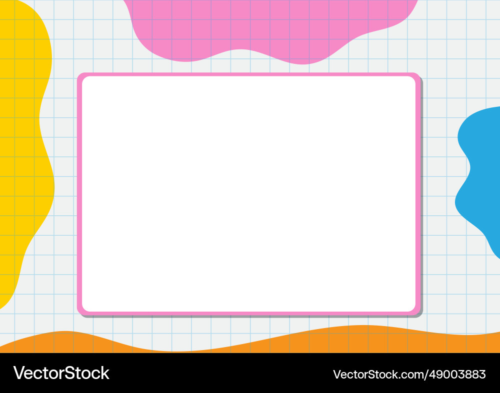 Blank note template on notebook frame border Vector Image