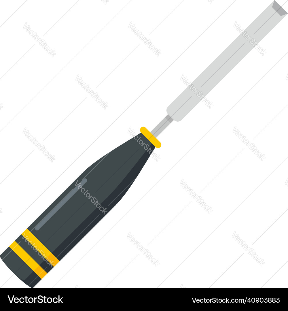 Chisel carpenter icon flat isolated Chisel carpenter icon flat isolated vector image