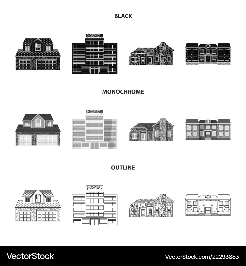Design of building and front logo Design of building and front logo vector image