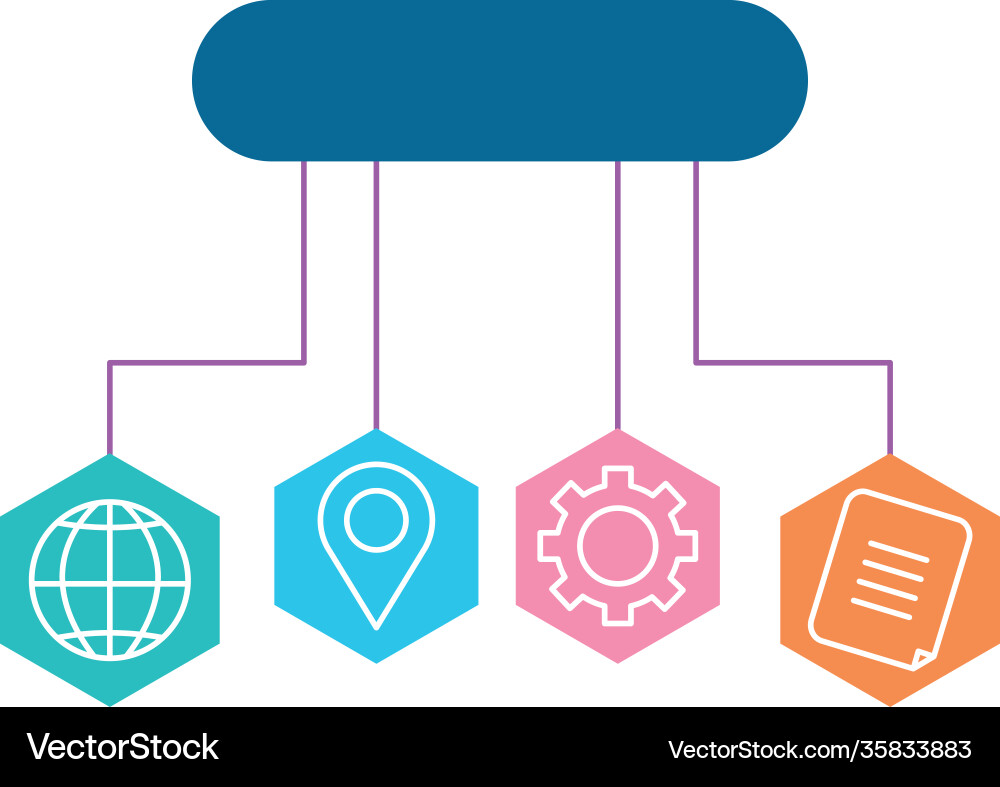 Elements graph diagram and chart with 4 steps Elements graph diagram and chart with 4 steps vector image