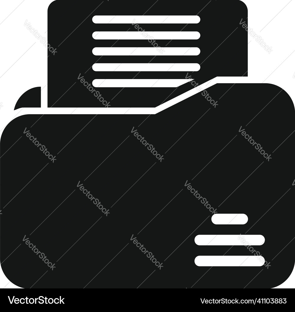 Folder data icon simple report document Vector Image