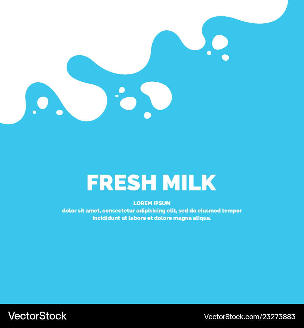 Modern poster fresh milk with splashes on a light Modern poster fresh milk with splashes on a light vector image