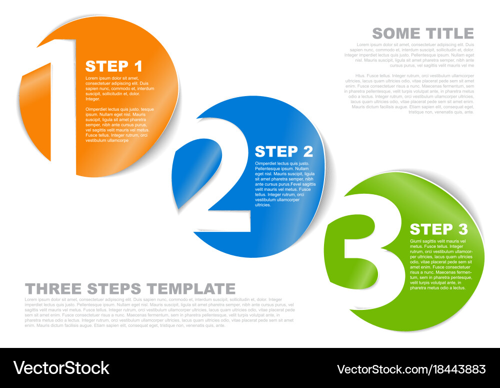 One two three - stickers with numbers vector image