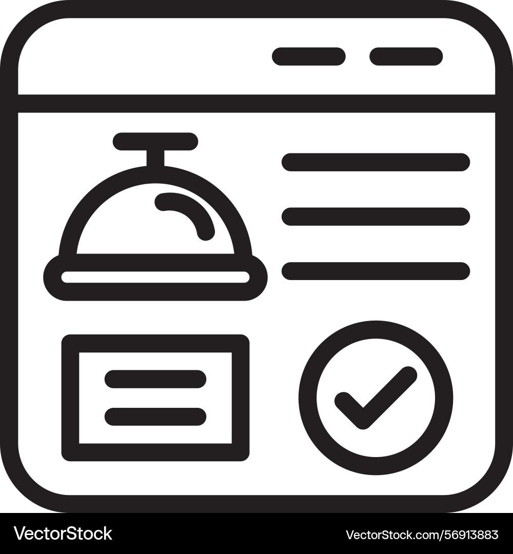 Order confirmation linear style icon design vector image