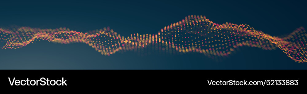 Particle Wave - Sparkling Tech vector image