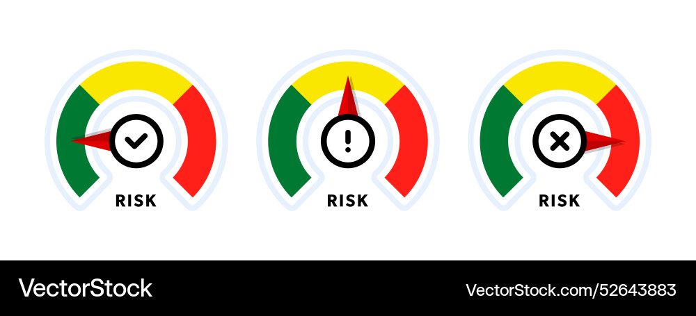 Risk scale simple tool for making informed vector image