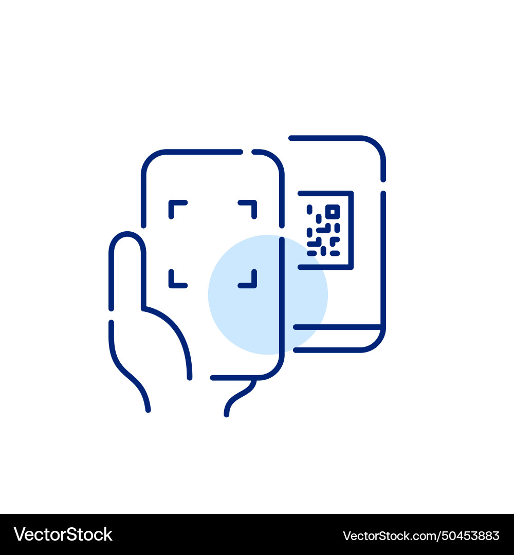 Scanning qr code from another smartphone using Vector Image