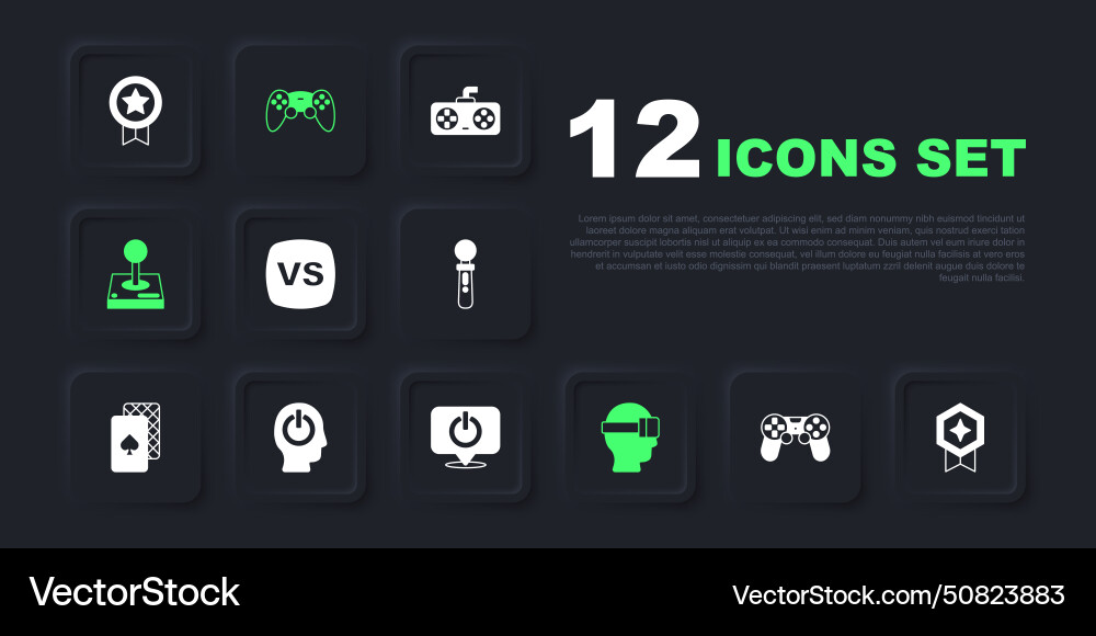 Set game controller or joystick rating with medal vector image