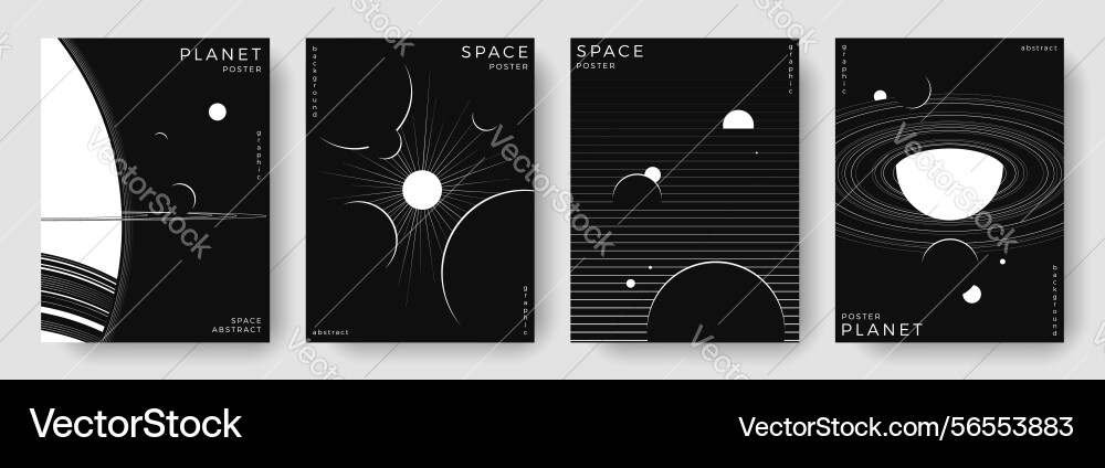Set of abstract space astronomy backgrounds Set of abstract space astronomy backgrounds vector image
