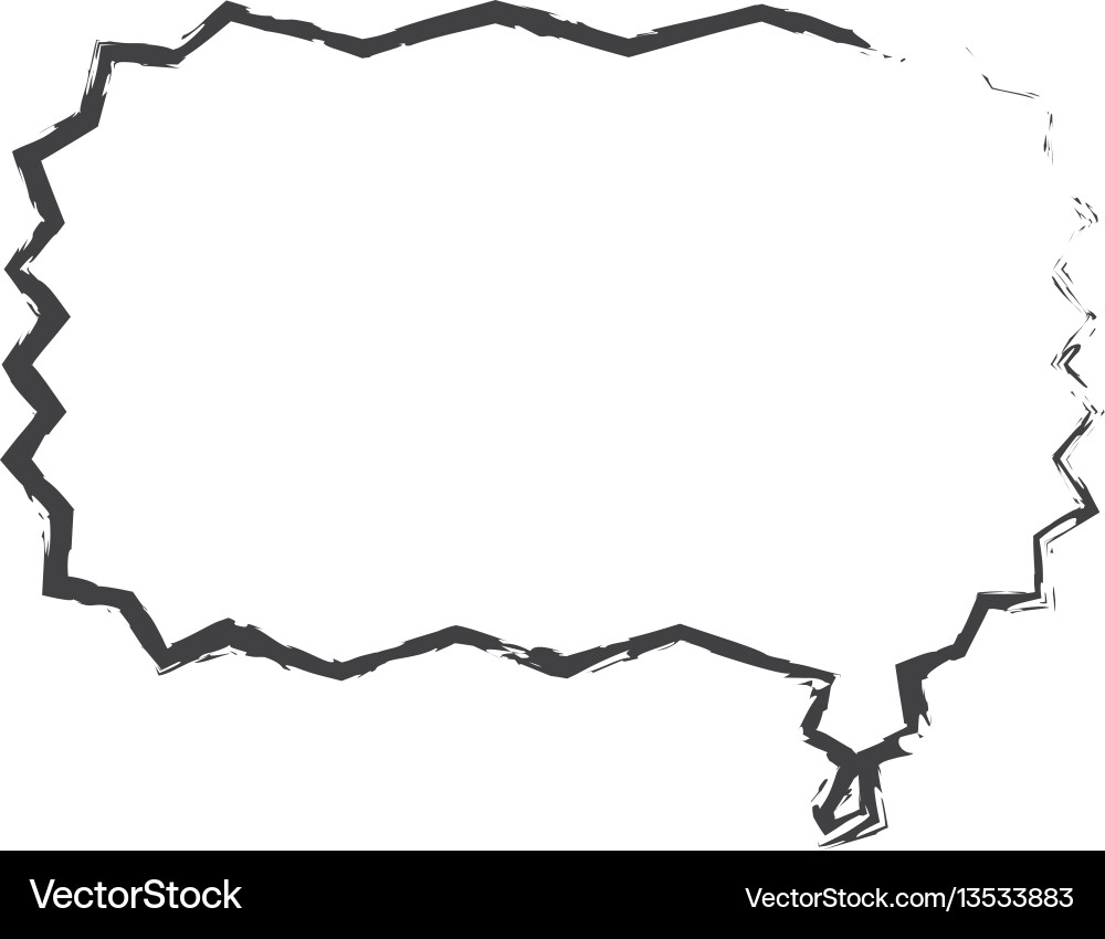 Sketch bubble speech dialog Vector Image