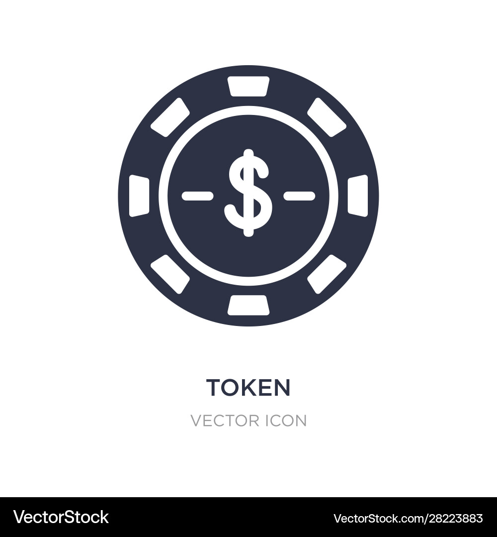 Token-Symbol auf weißem Hintergrund einfaches Element Token-Symbol auf weißem Hintergrund einfaches Element vektorbild