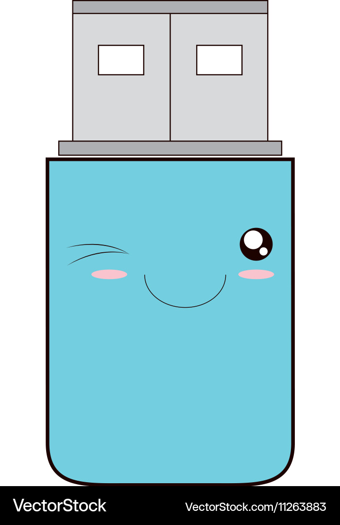 Usb memory storage isolated icon Vector Image