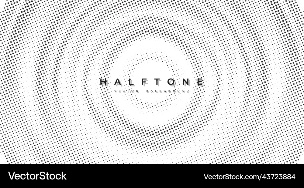 Abstract halftone dots with circular plus shape vector image