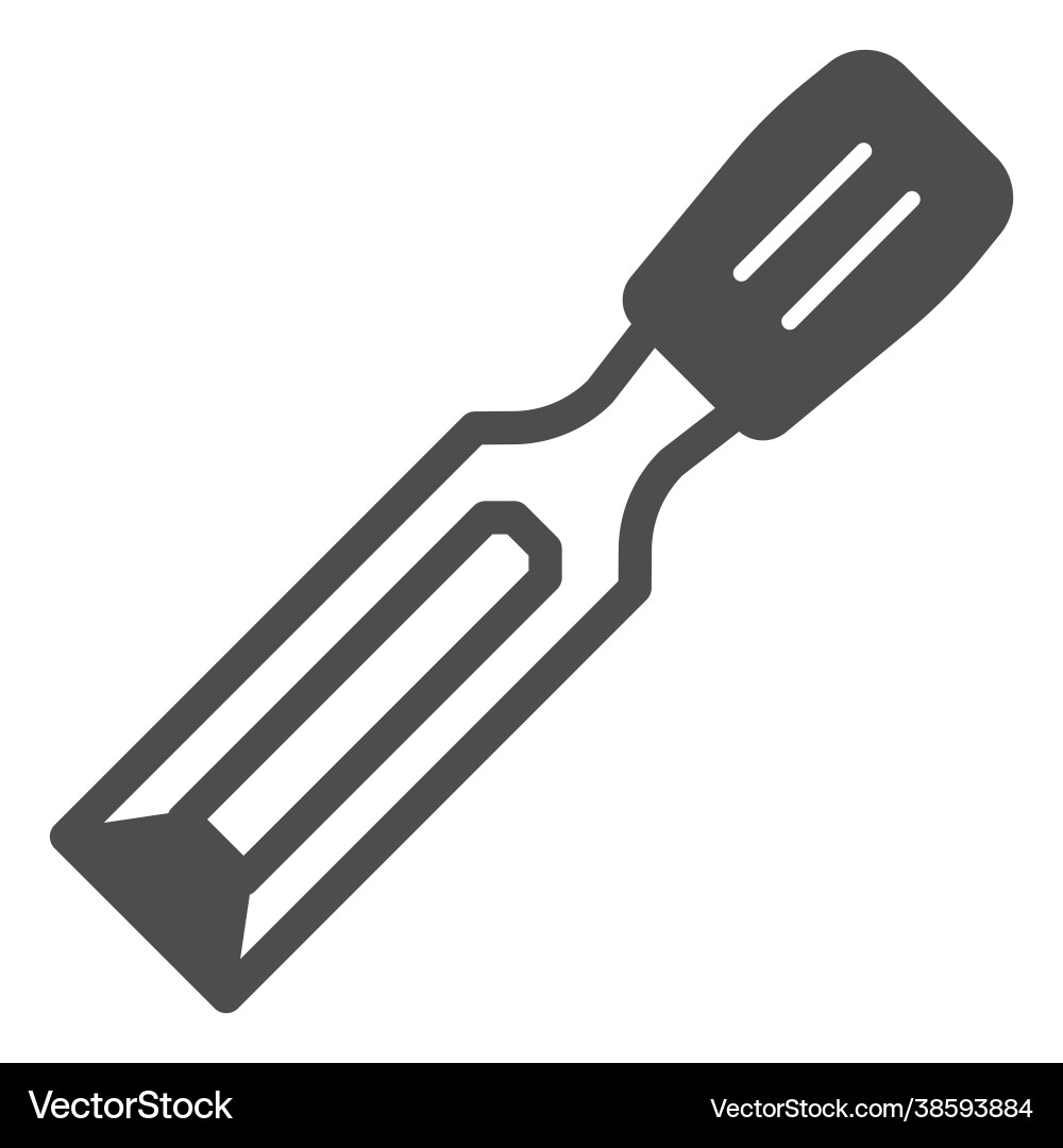 Chisel solid icon construction tools concept Chisel solid icon construction tools concept vector image